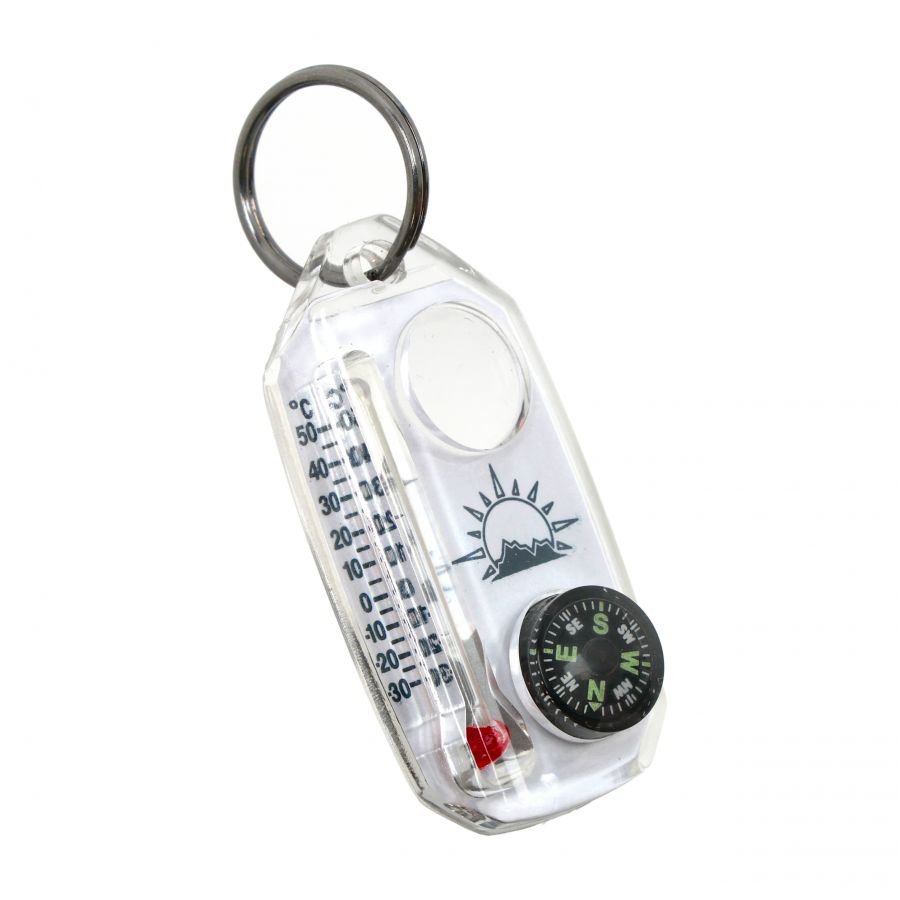 Key ring with thermometer, compass and magnifying glass Sun Co. 1/3