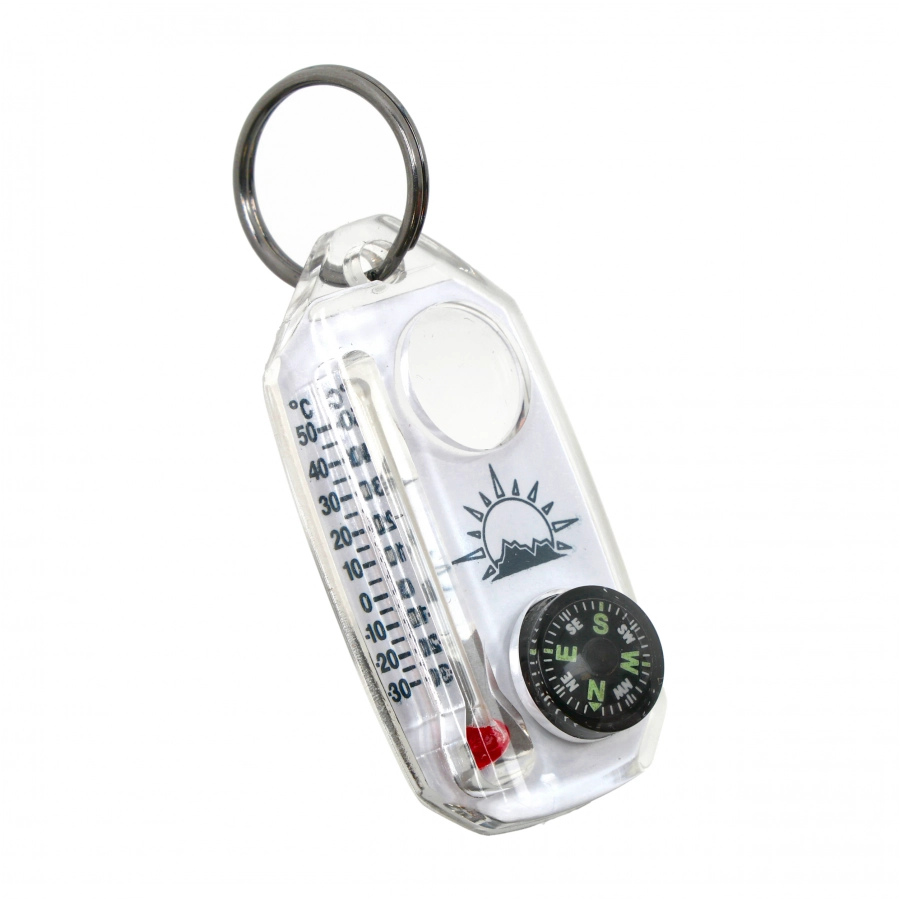 Key ring with thermometer, compass and magnifying glass Sun Co. 1/4