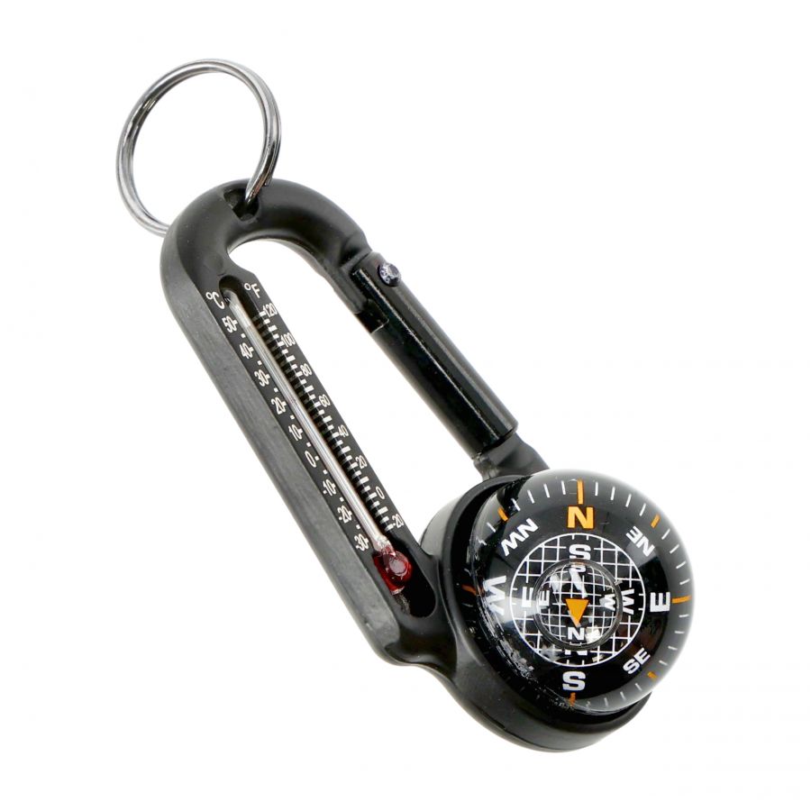 Keychain, Sun Co. carabiner with thermometer and compass 3/3