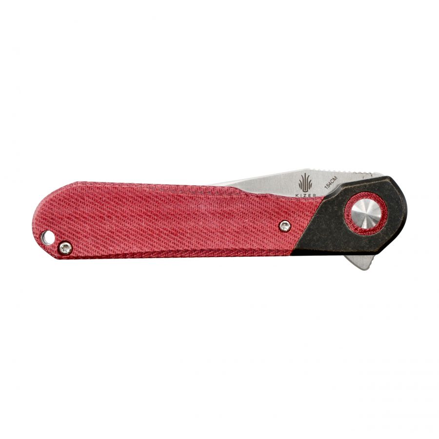 Kizer Comet V3614C4 red folding knife 4/7