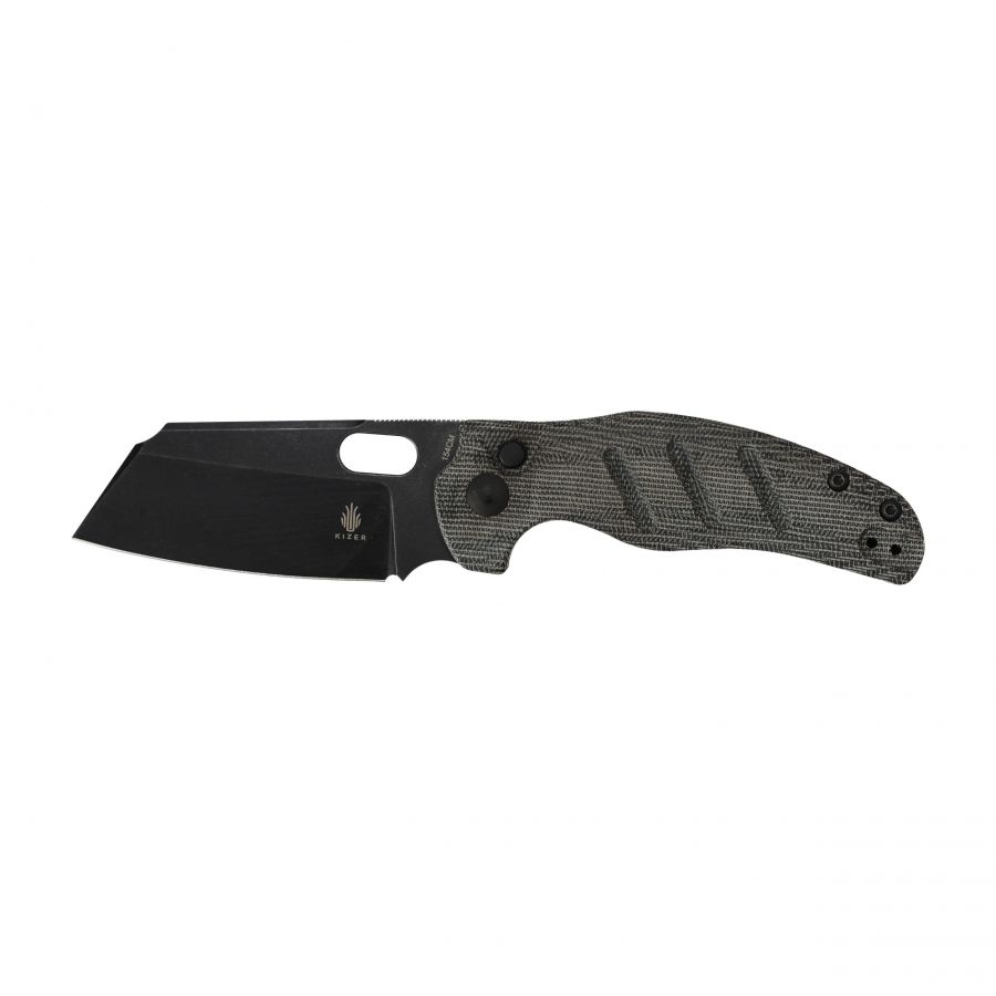Kizer Sheepdog C01C V4488BC1 gray-black knife, leather 1/6