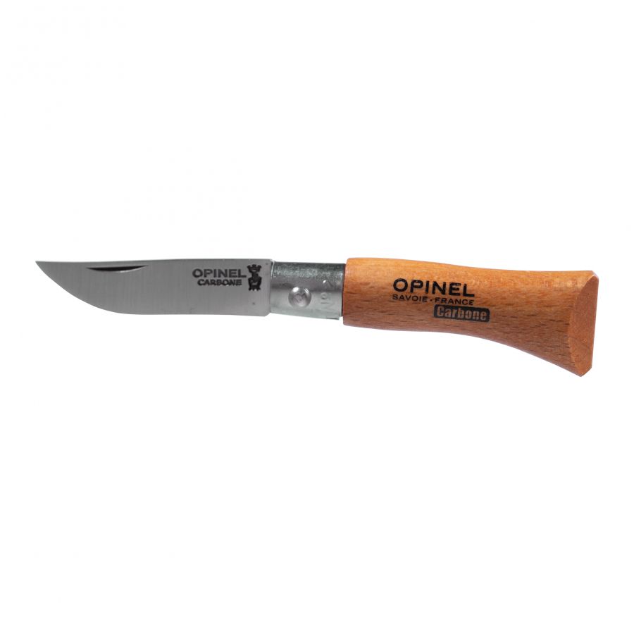 Knife Opinel 12 Closing Karbon Beech