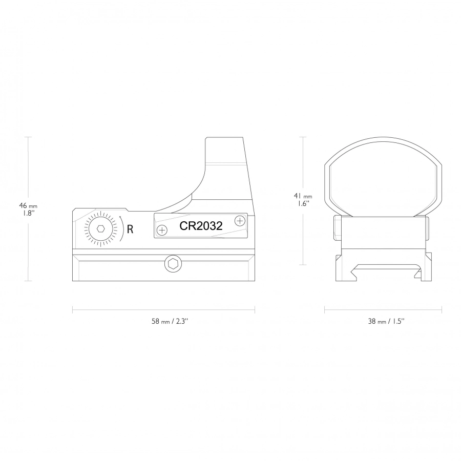 Kolimator otwarty Hawke Reflex Sight Wide View Circle Dot 4/9