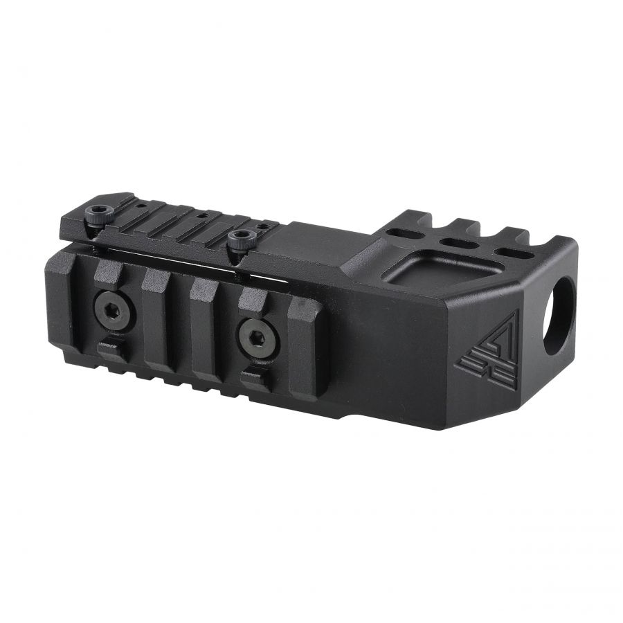 Kompensator na szynę GK Arms do pistoletu Glock 17 gen 3/4 czarny 3/4