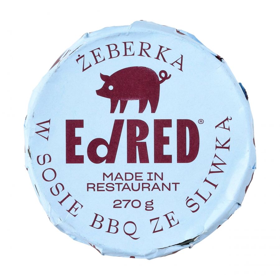 Konserwa Ed Red Originals Żeberka w sosie BBQ z śliwką 270 g 1/2