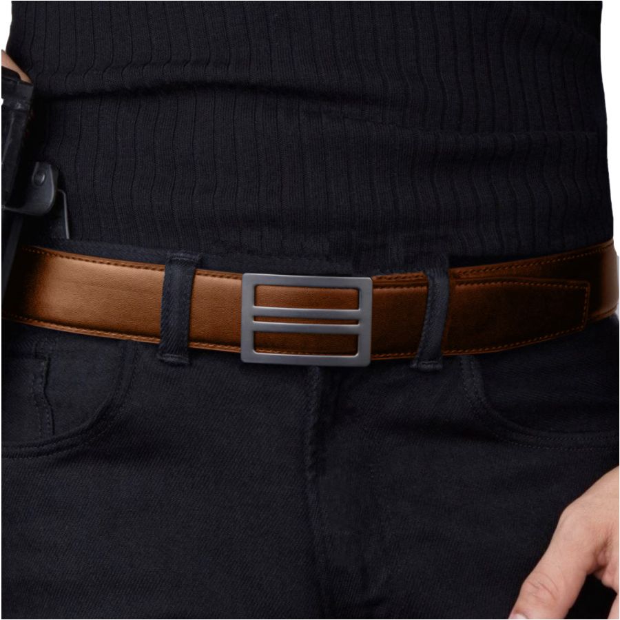 KORE Essentials X1 leather trouser belt light beige 2/4