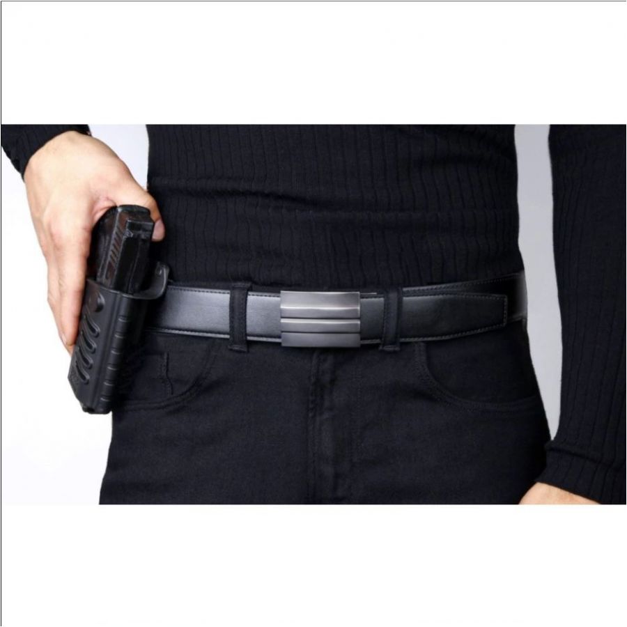 KORE Essentials X2 leather trouser belt black 4/4