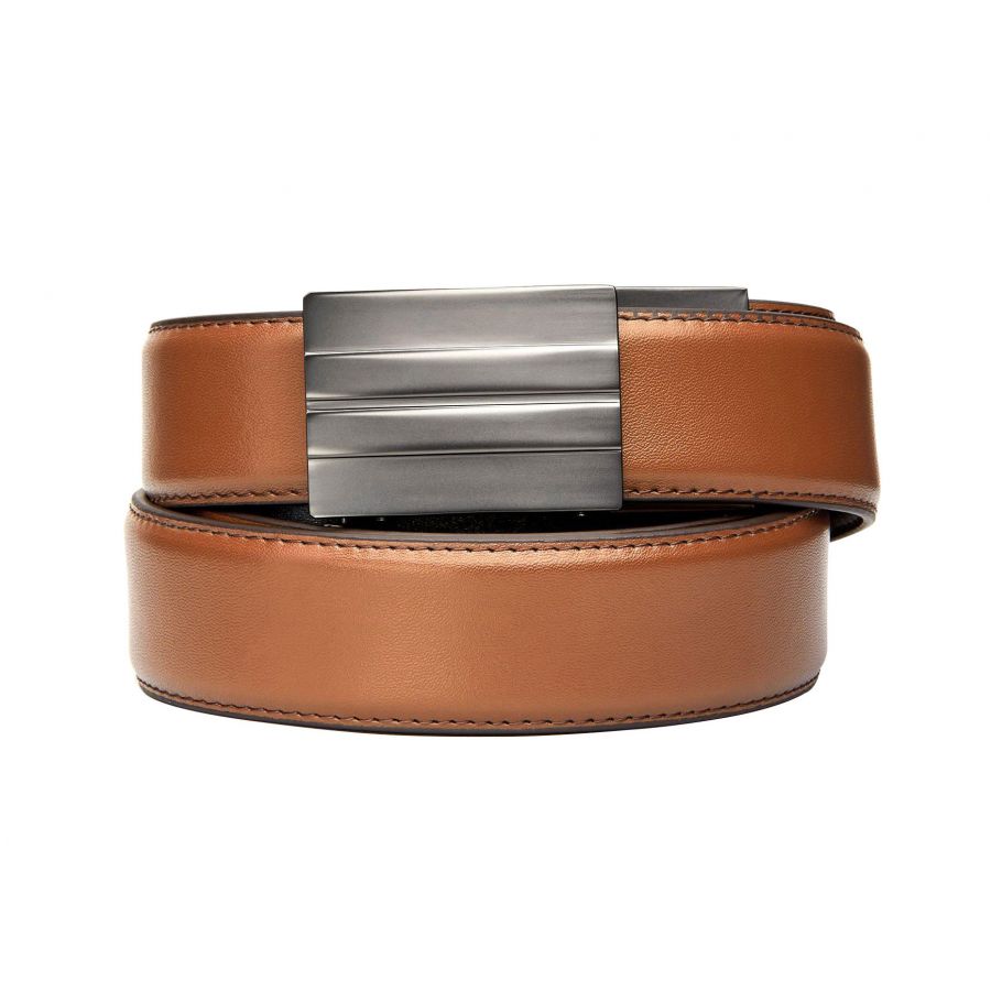 KORE Essentials X2 leather trouser belt light beige 1/4