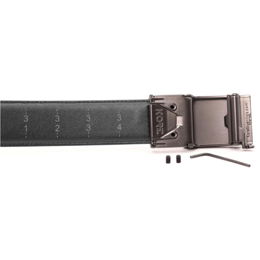 KORE Essentials X2 plastic grey trouser belt 3/4