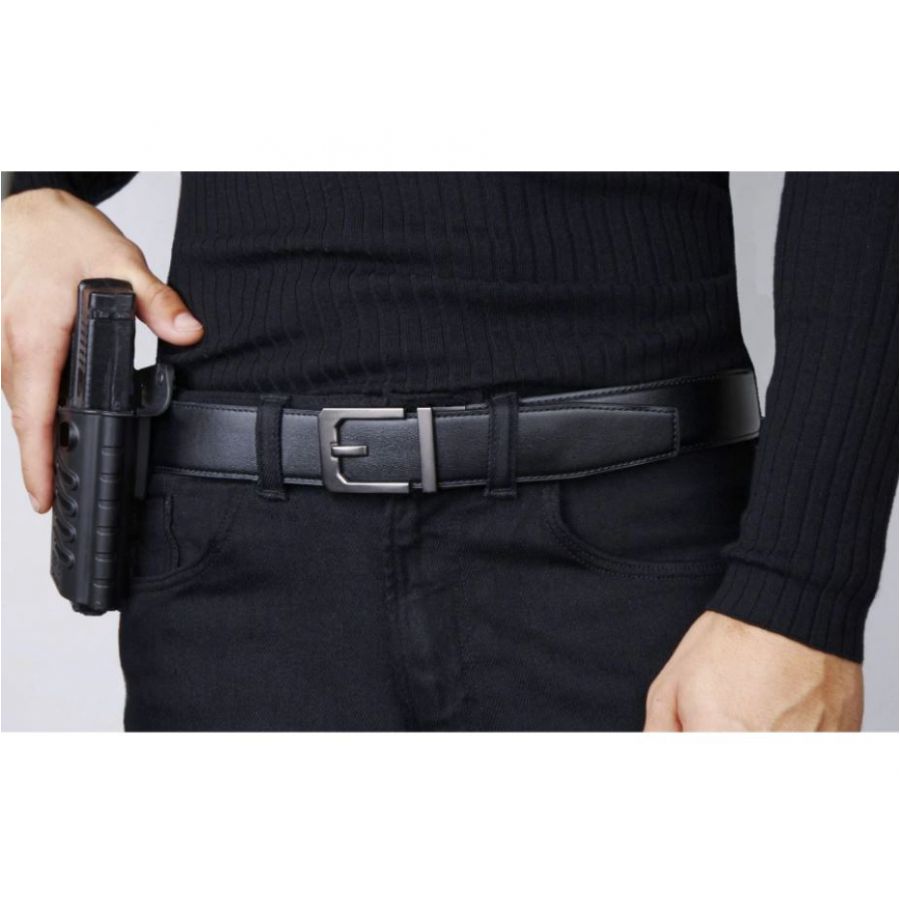 KORE Essentials X3 leather trouser belt black 4/4