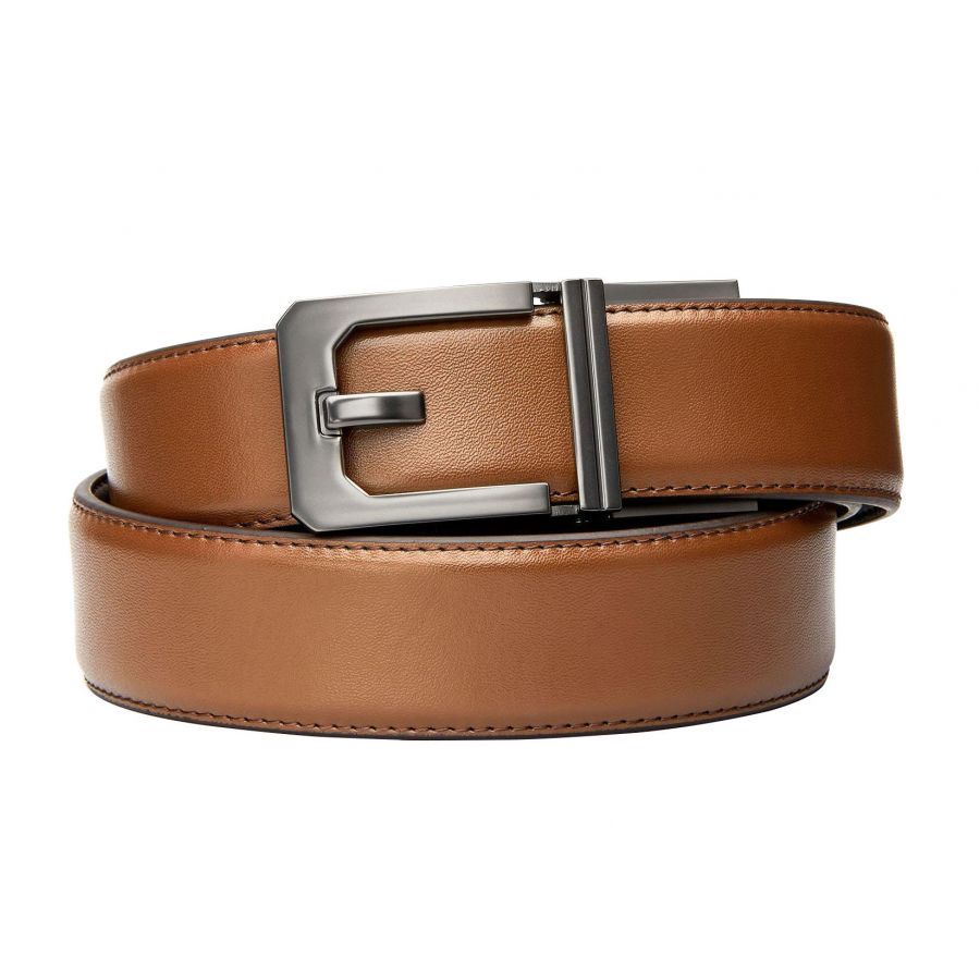 KORE Essentials X3 leather trouser belt light beige 1/4