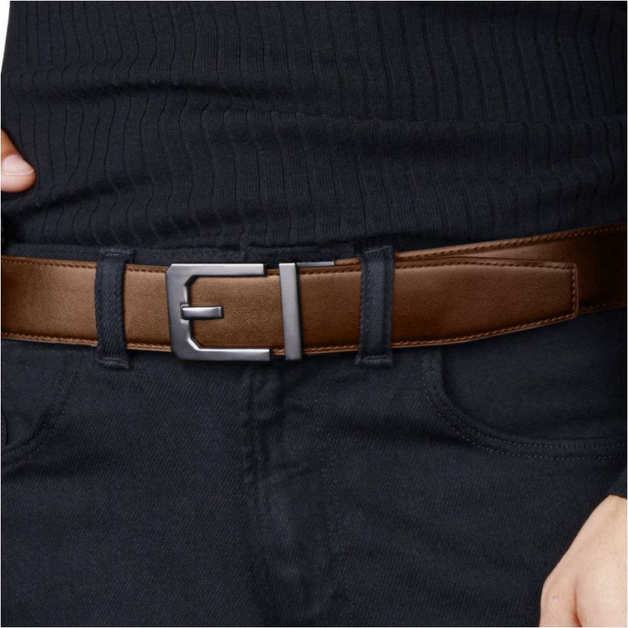KORE Essentials X3 leather trouser belt light beige 2/4