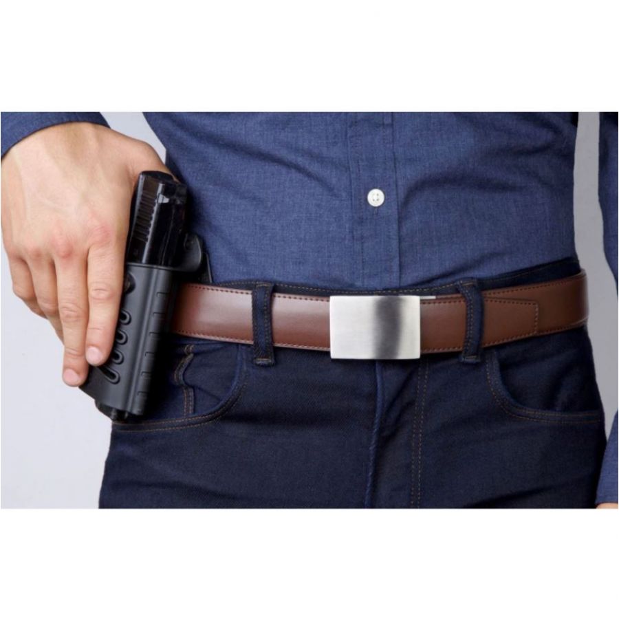 KORE Essentials X4 leather brown trouser belt 3/3