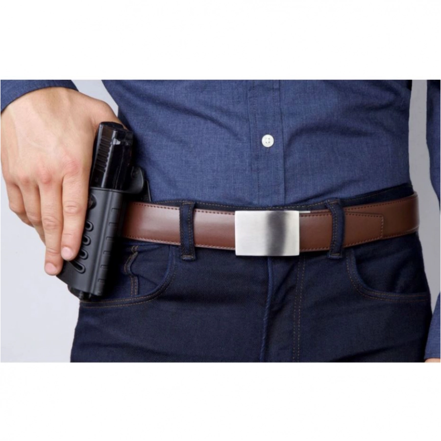 KORE Essentials X4 leather brown trouser belt 3/3