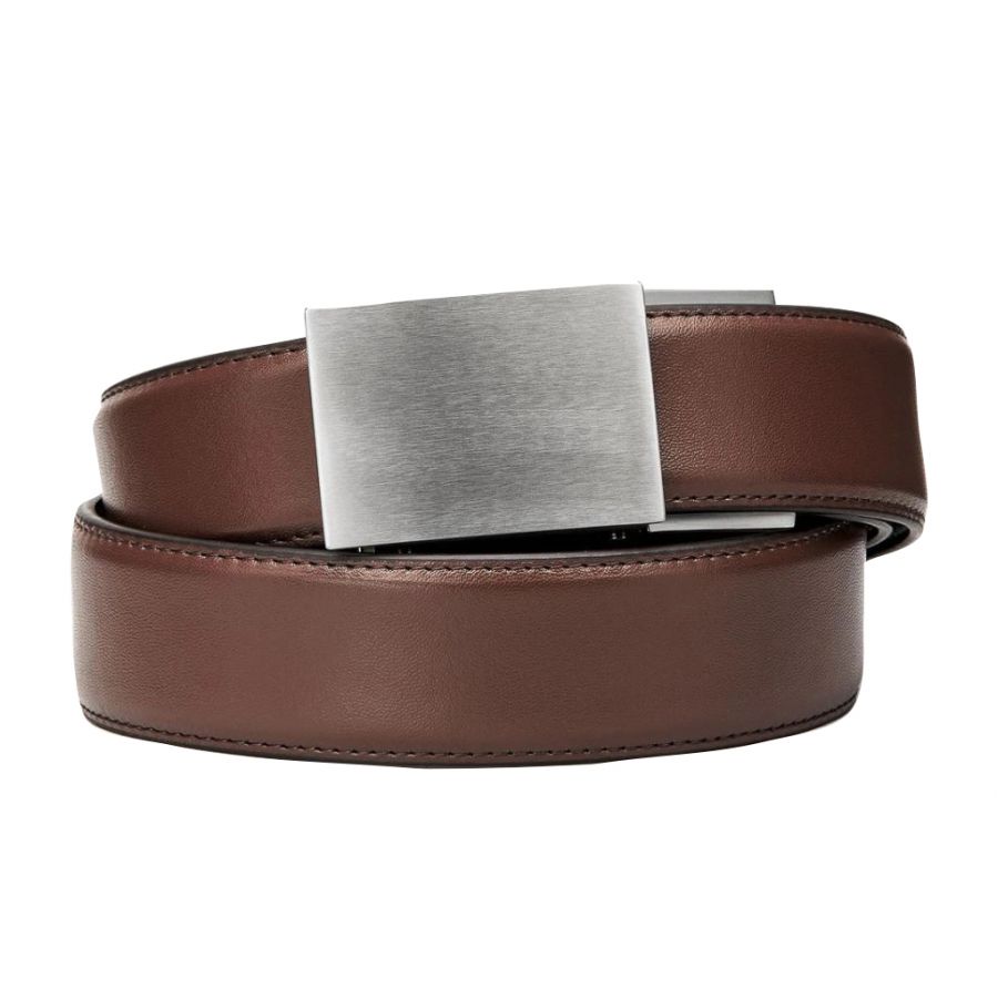 KORE Essentials X4 leather brown trouser belt 1/3