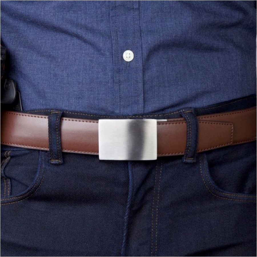 KORE Essentials X4 leather trouser belt light beige 2/3