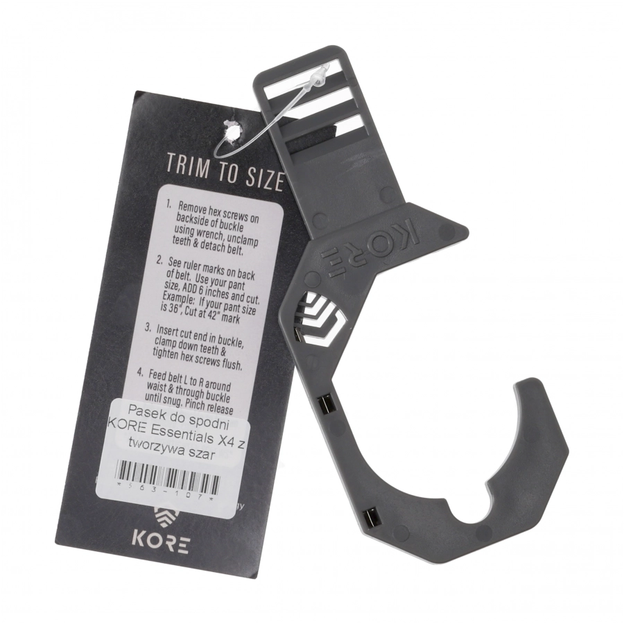 KORE Essentials X4 plastic grey trouser belt 4/4