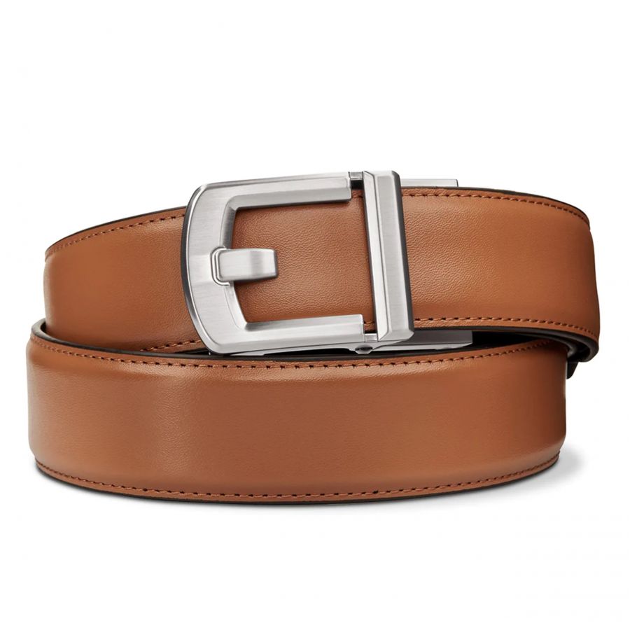 KORE Essentials X8 leather trouser belt light beige 1/2