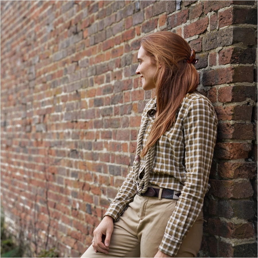 Koszula damska Harkila Fjell Dark olive check 3/7