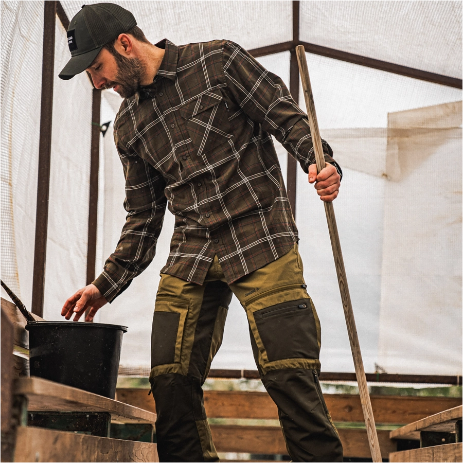 Koszula flanelowa Seeland Glen Pine green check 3/7
