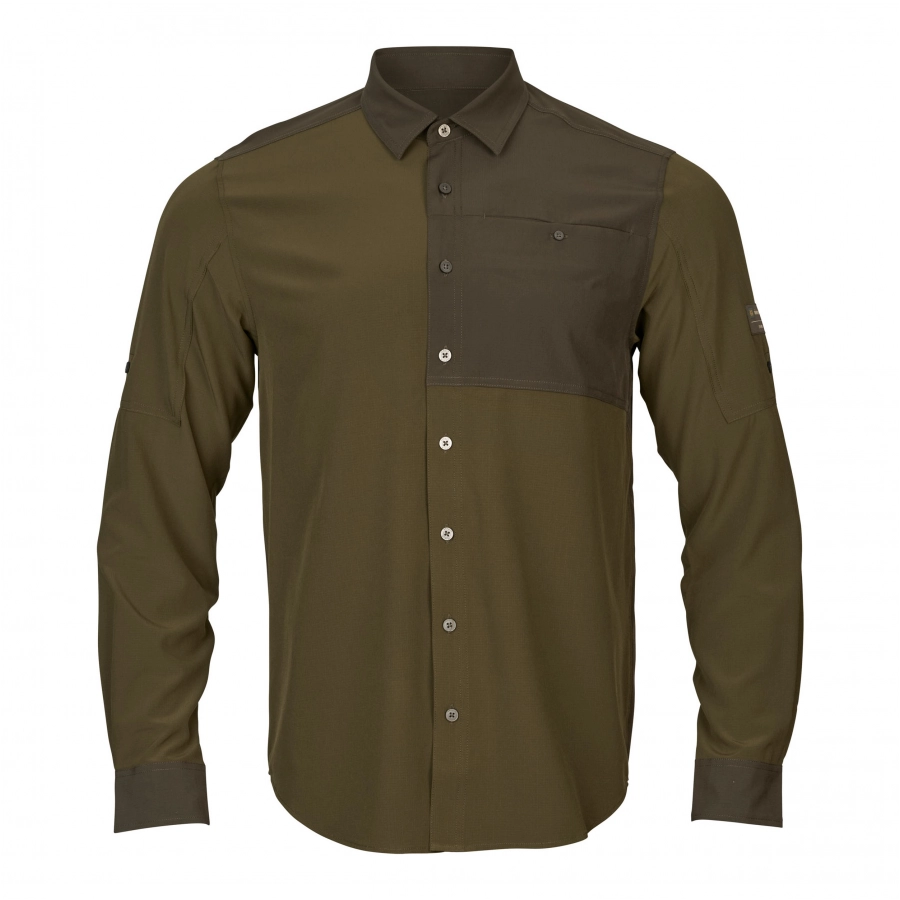 Koszula Harkila Logmar Dark olive / Willow green 1/8