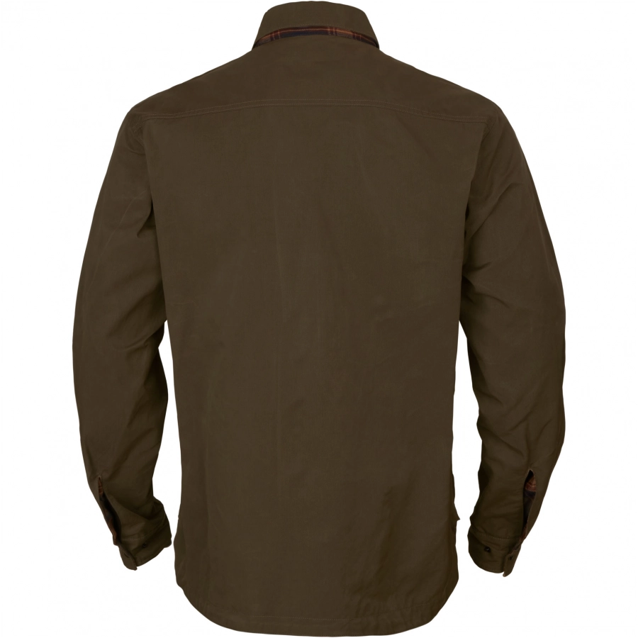 Koszula męska Härkila Eirik Dark warm olive / Burgundy 4/14