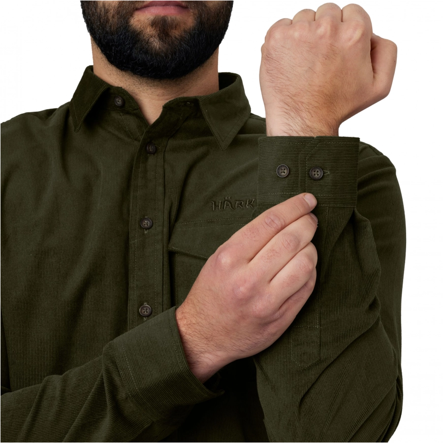 Koszula męska Härkila Kaldfjord corduroy Willow green 4/5