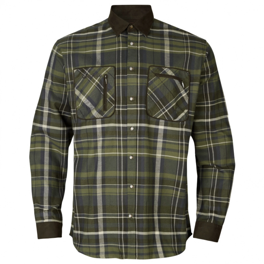 Koszula męska Härkila Pajala Olive check 1/2