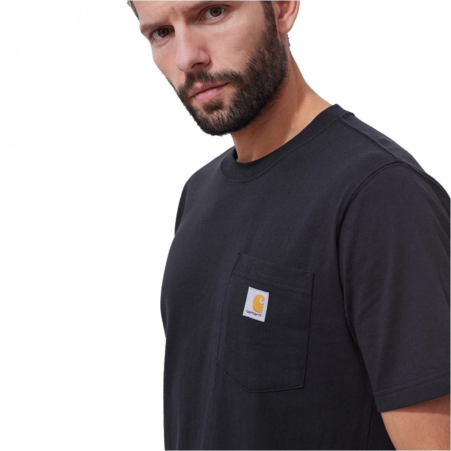 Koszulka Carhartt K87 Pocket - black 4/5