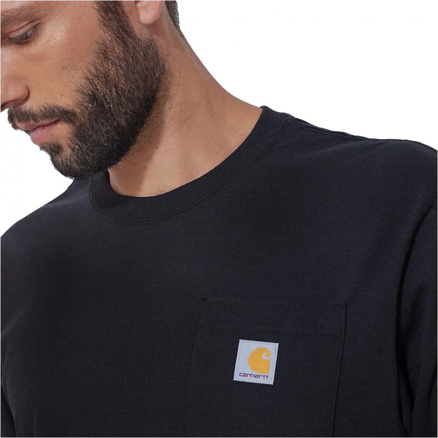 Koszulka Carhartt Workwear Pocket Long Sleeve - black 4/4