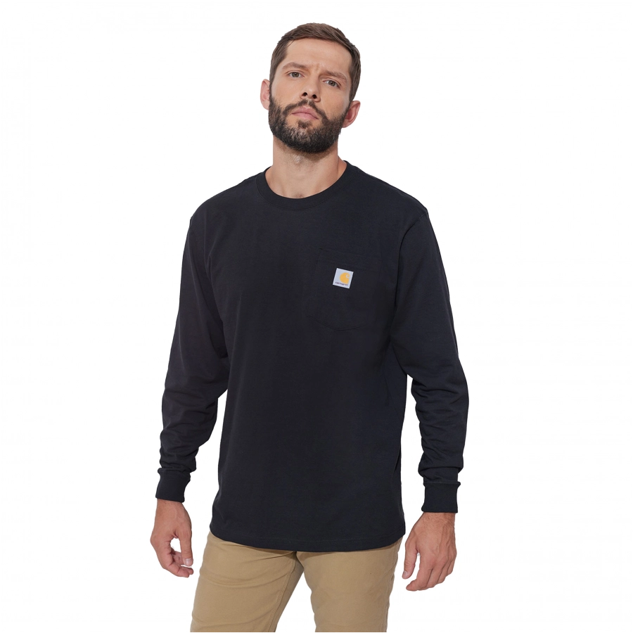 Koszulka Carhartt Workwear Pocket Long Sleeve - black 1/4