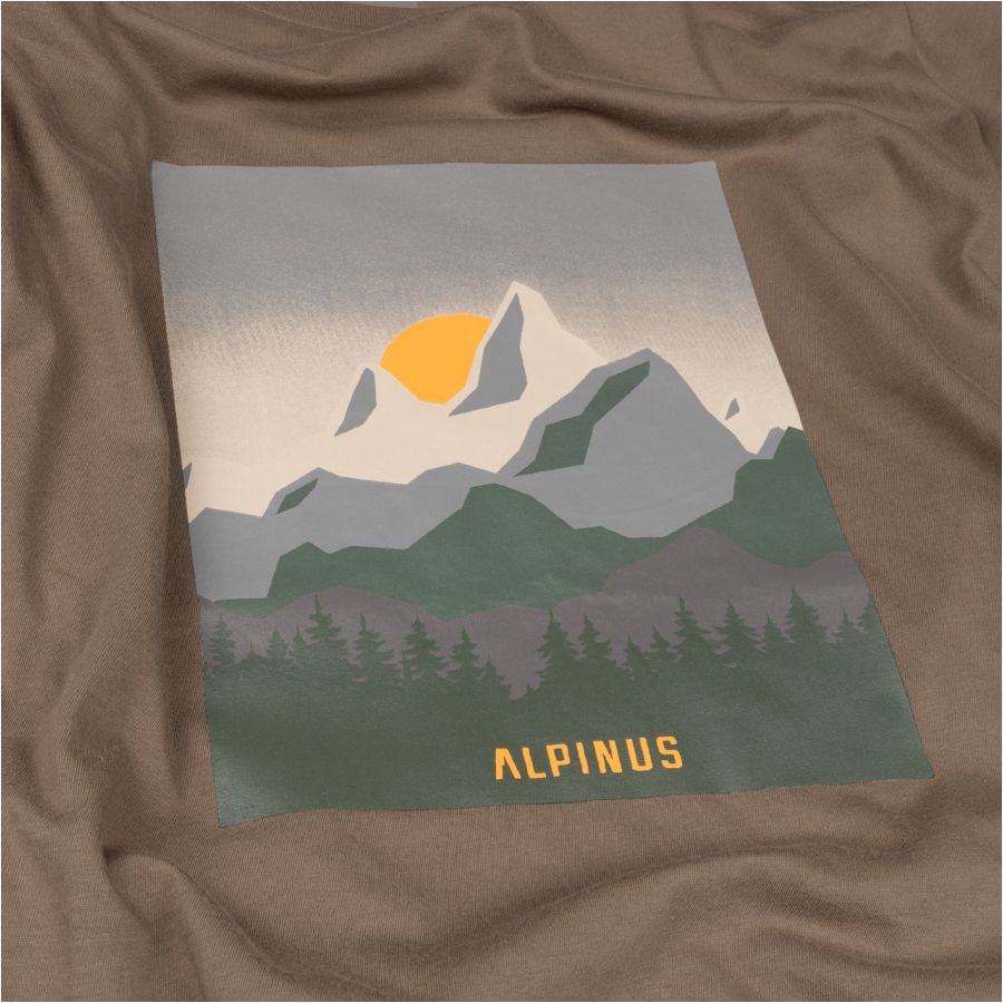 Koszulka męska Alpinus Number zielona 2/4