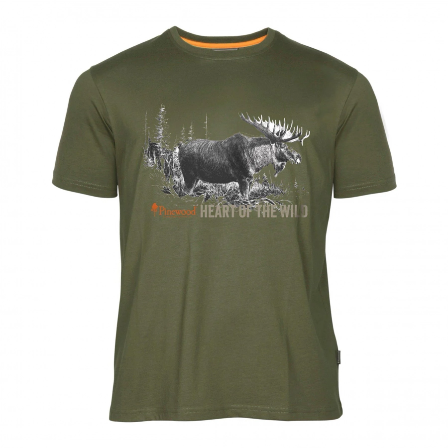 Koszulka męska Pinewood Moose, zielona 1/4
