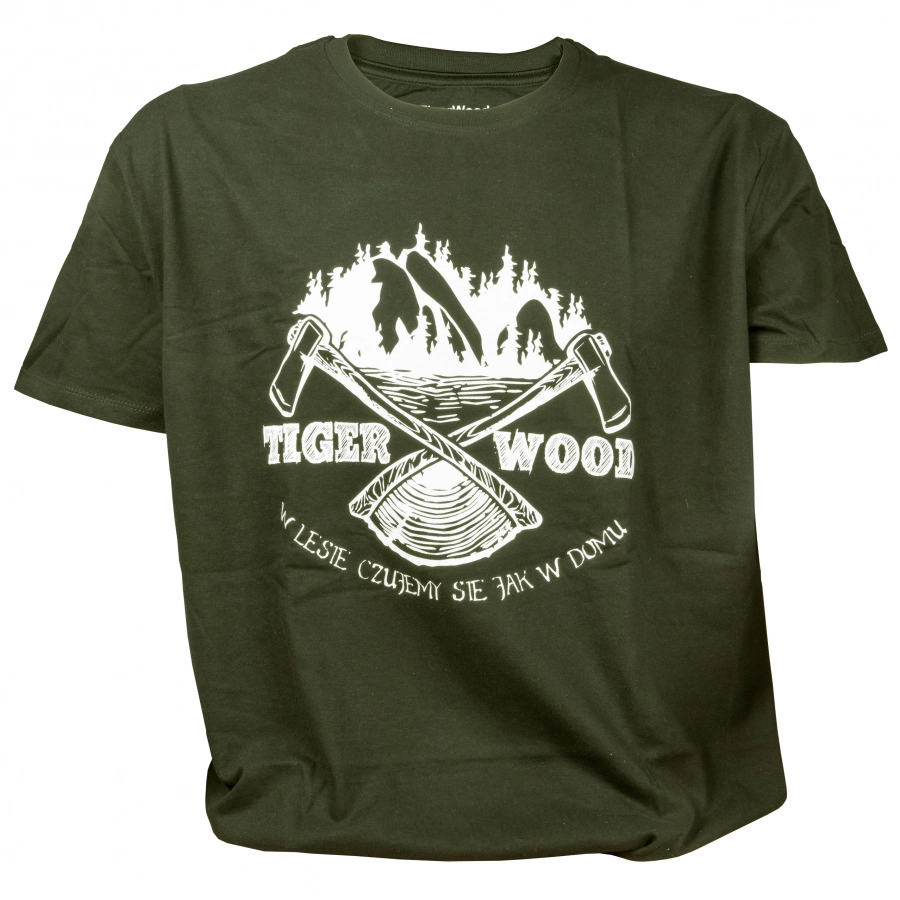 Koszulka męska TigerWood Two Axes zielona 1/3