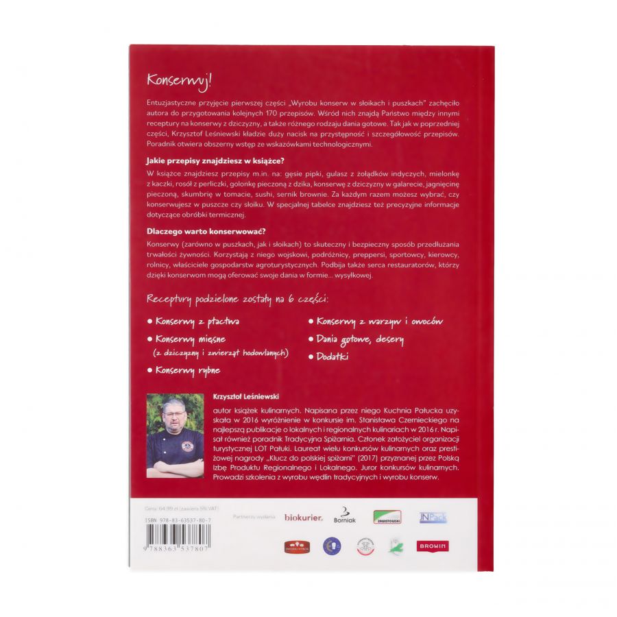 Książka „Wyrób konserw w słoikach i puszkach. Dziczyzna i 170 nowych przepisów" cz. 2  Krzysztof Leśniewski 2/4