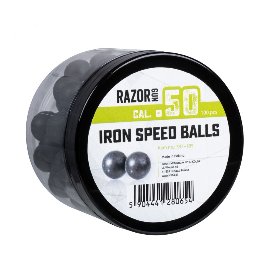 Kule gumowo-metalowe Iron Speed Balls RazorGun 50 kal. .50 / 100 szt. do Umarex HDR50 1/1