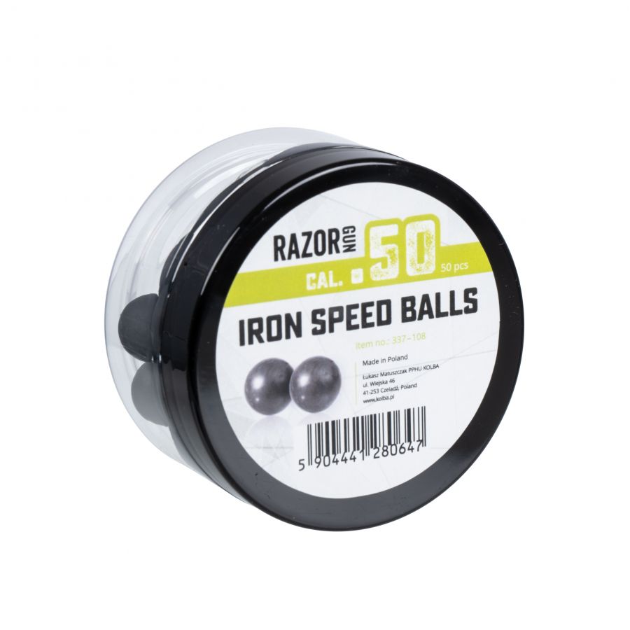Kule gumowo-metalowe Iron Speed Balls RazorGun 50 kal. .50 / 50 szt. do Umarex HDR50 1/1