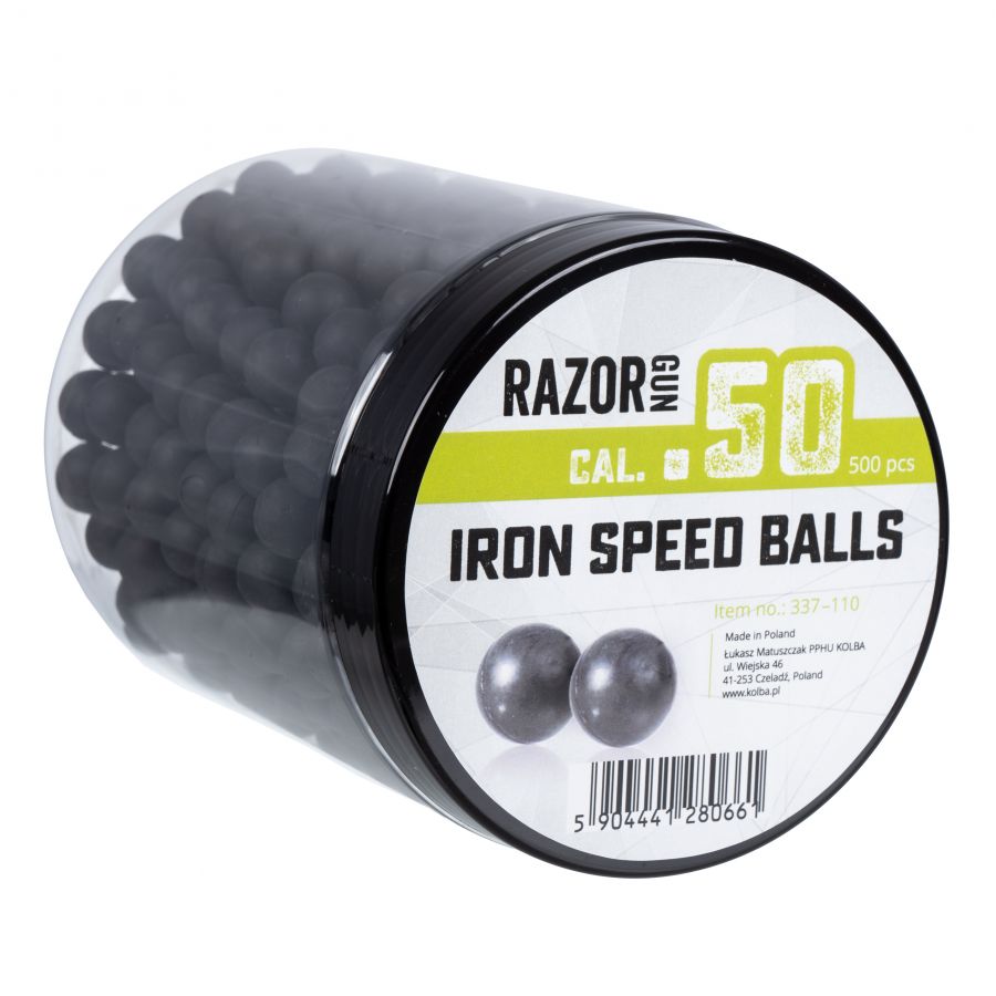 Kule gumowo-metalowe Iron Speed Balls RazorGun 50 kal. .50 / 500 szt. do Umarex HDR50 1/1