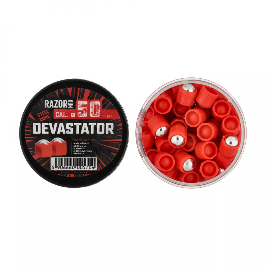 Kule metalowe RazorGun Steel Core Devastator kal. .50 / 60 szt. do Umarex HDR50 4/16
