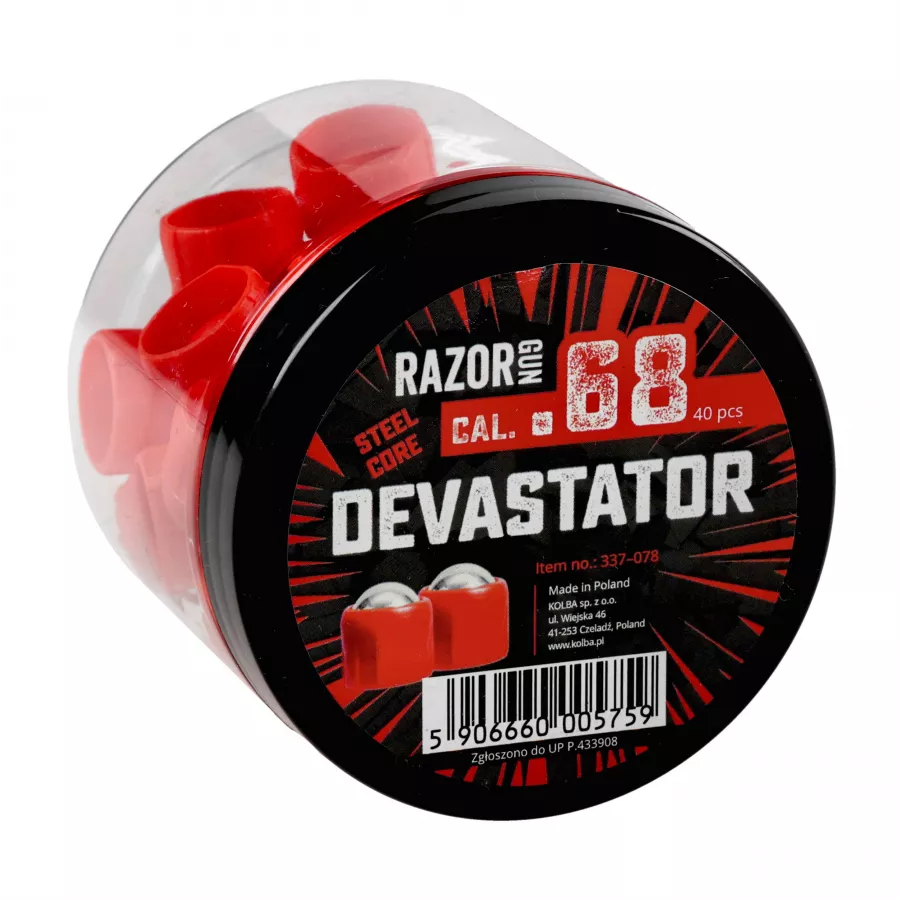 Kule metalowe RazorGun Steel Core Devastator kal. .68 / 40 szt. do Umarex T4E HDS 68 kal. 2/3