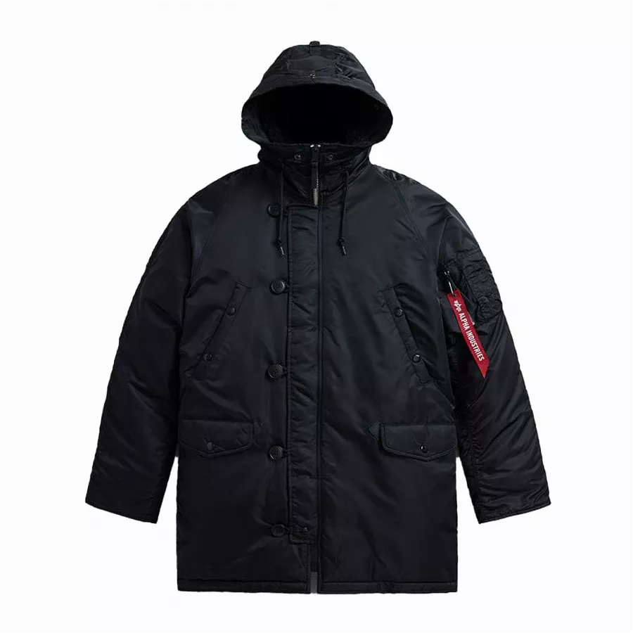 Kurtka Alpha Industries N3B czarna 3/4