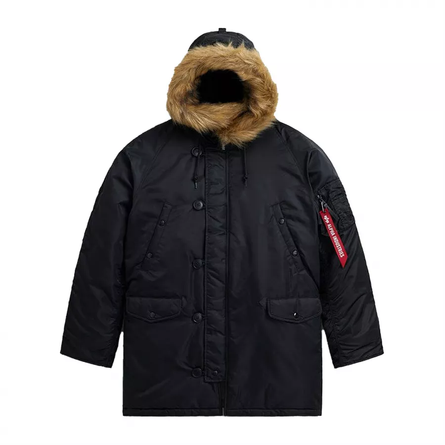 Kurtka Alpha Industries N3B czarna 1/4