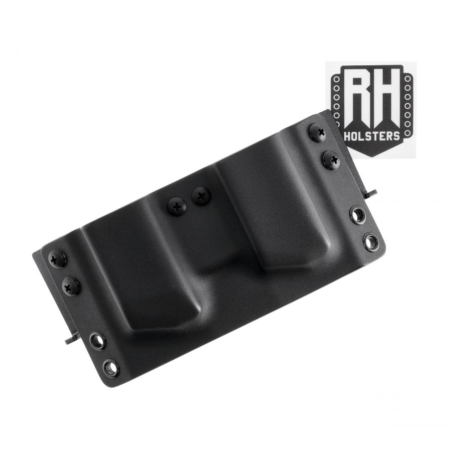 Ładownica podwójna RH Holsters OWB do Glock 17, bez sweatguardu, pas 40 mm, lewa, czarna 3/3