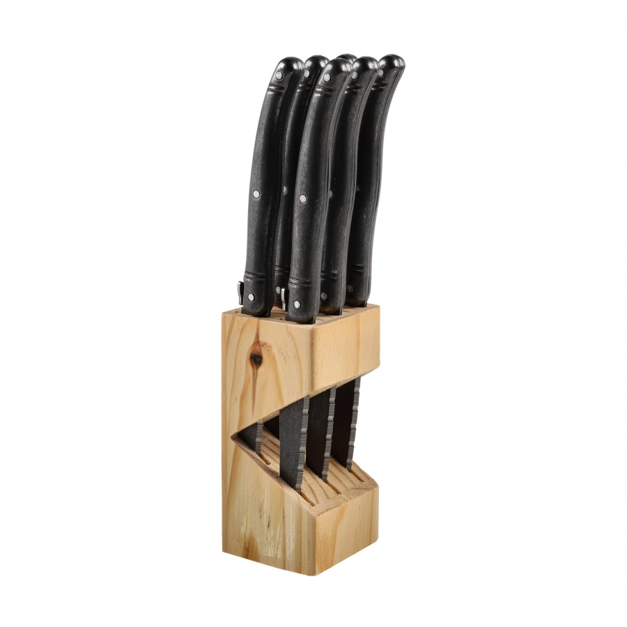 Laguiole Black Stonewash steak knife 6 pcs. 4/6