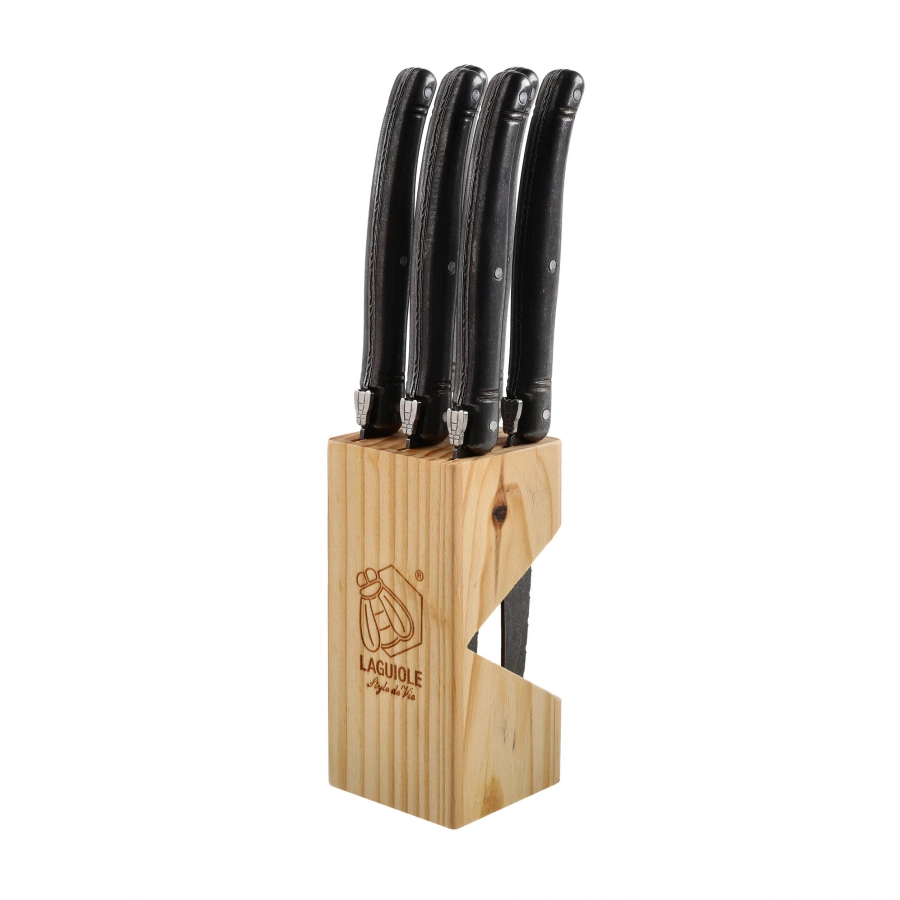 Laguiole Black Stonewash steak knife 6 pcs. 3/6