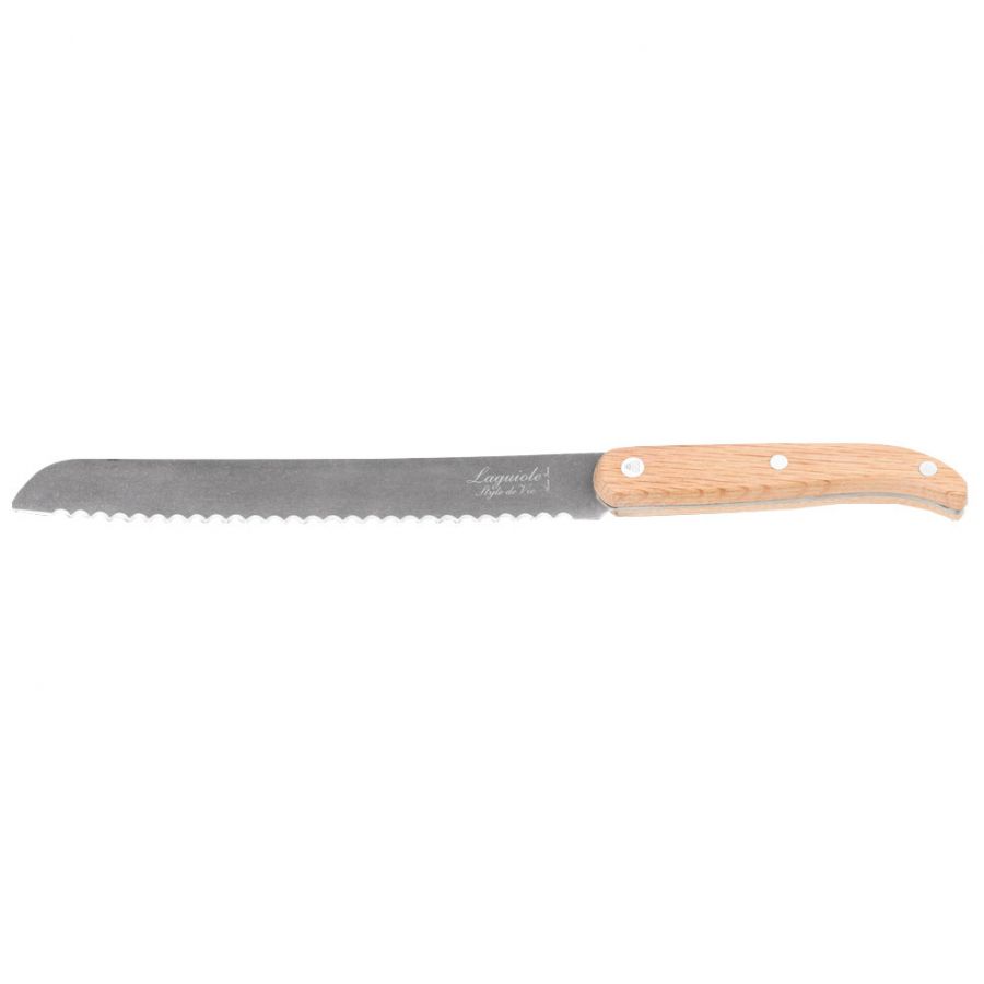 Laguiole Oak wood Stonewash knife set with block 4/9