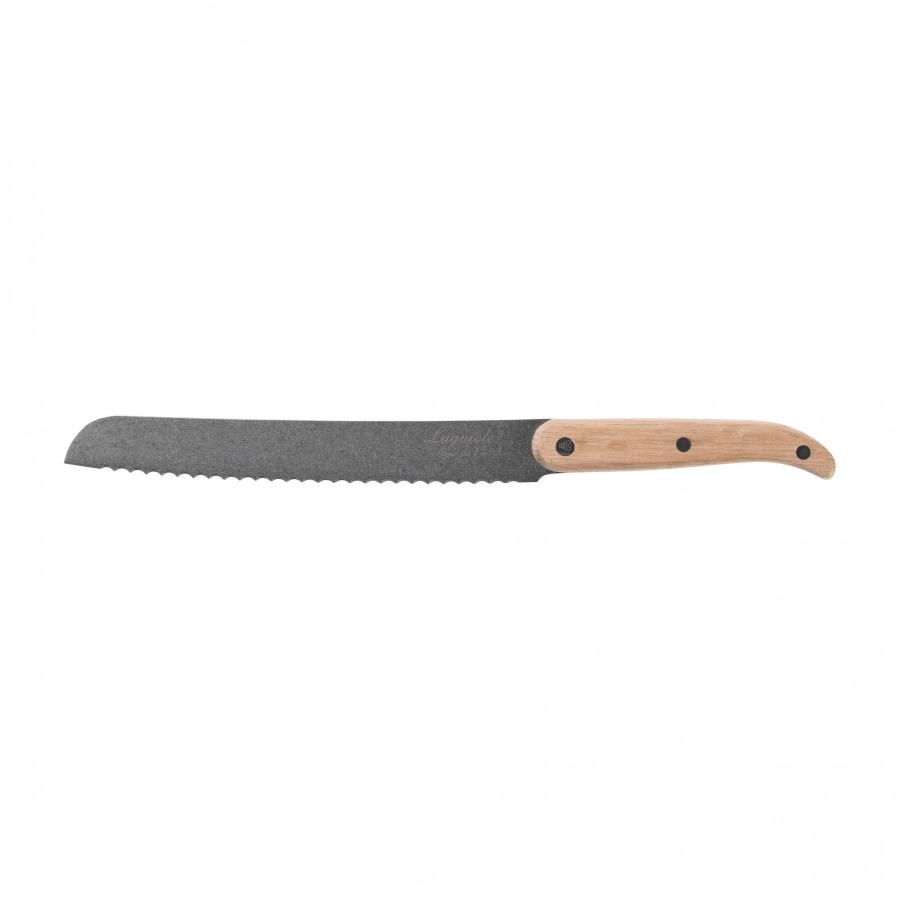 Laguiole Oak wood Stonewash knife set with block 3/15