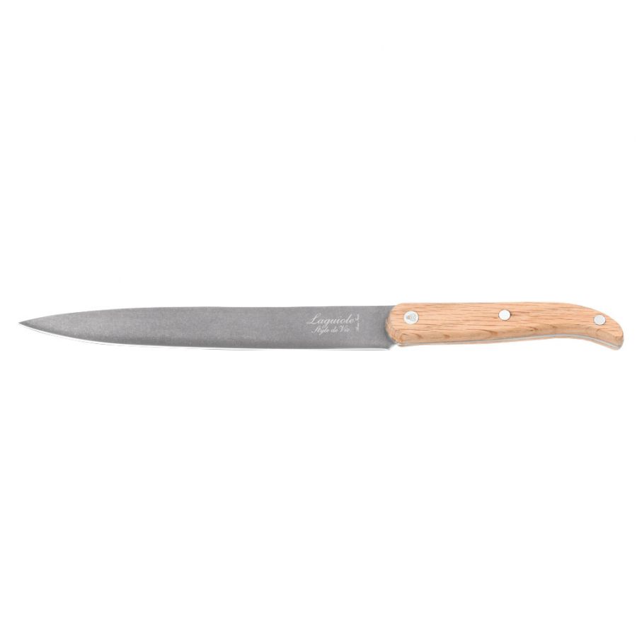 Laguiole Oak wood Stonewash knife set with block 3/9