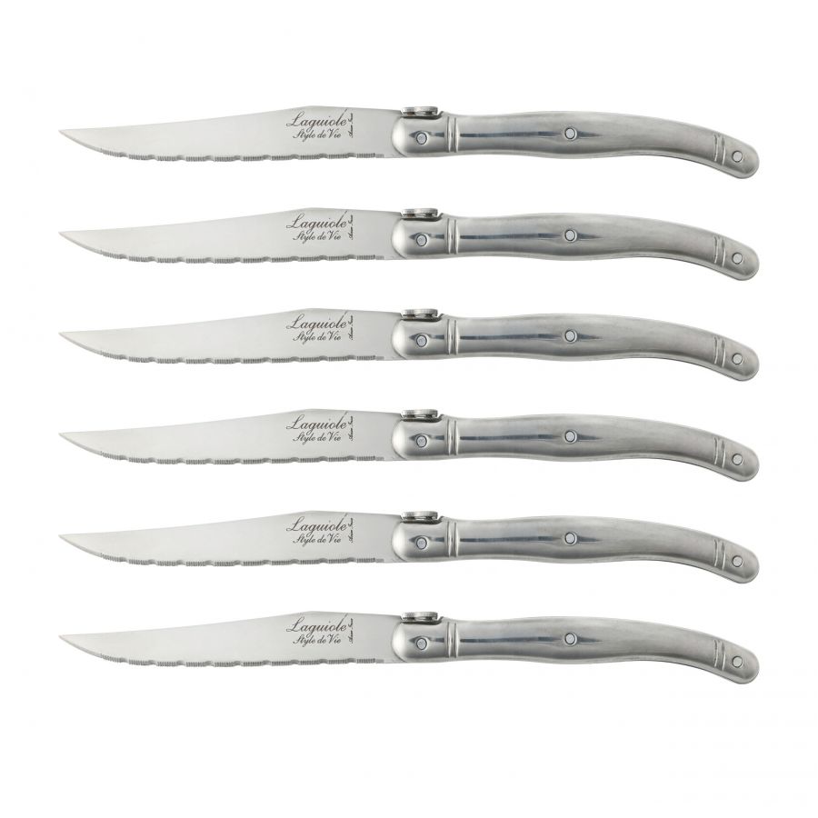 Laguiole stainless steel steak knife. 6 pcs. 1/4