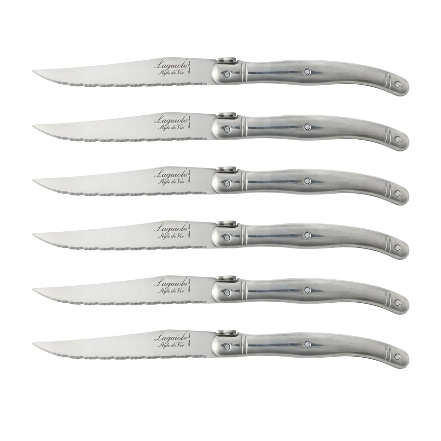 Laguiole stainless steel steak knife. 6 pcs. 1/4